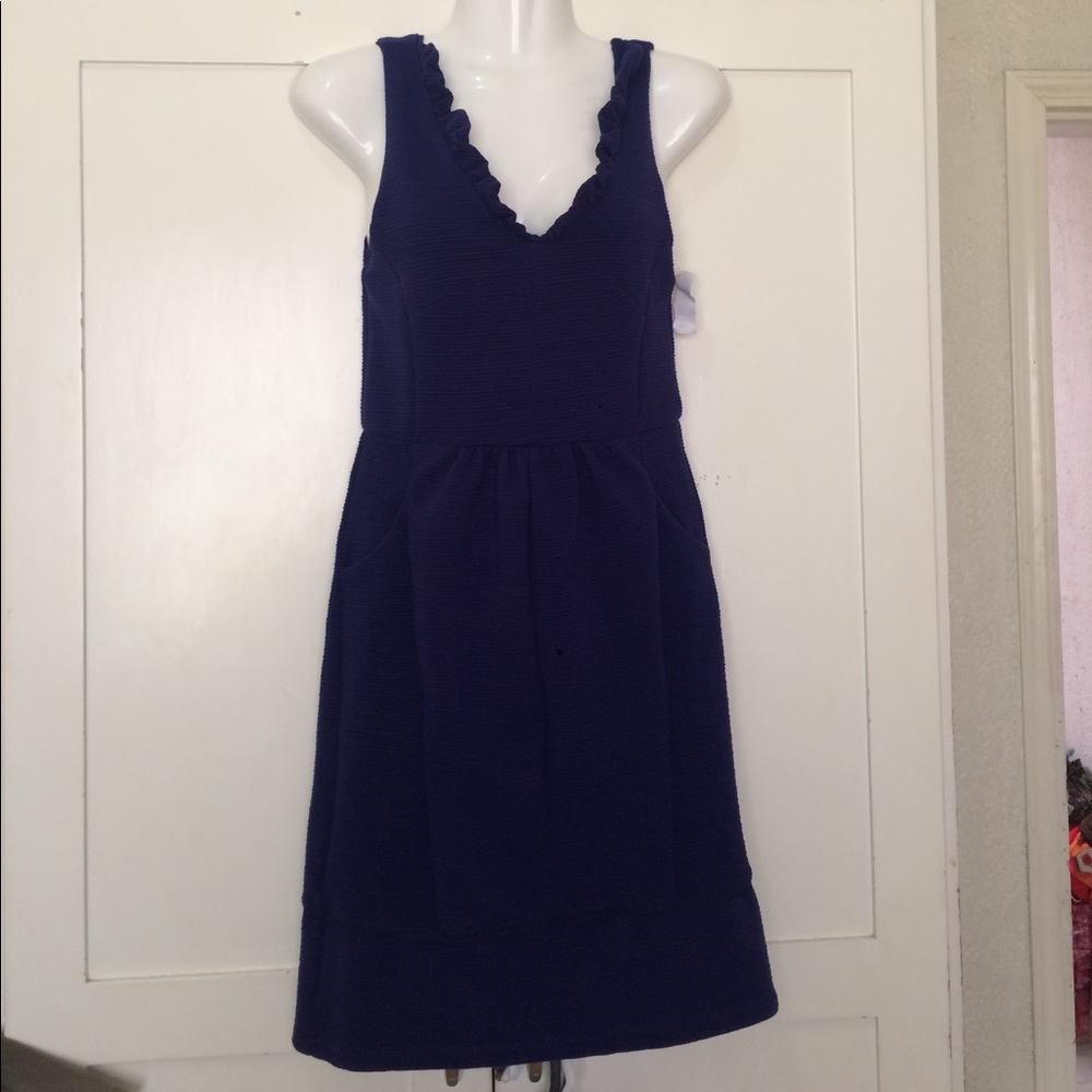 {Anthro} Maeve Ruffled Ottoman Dress